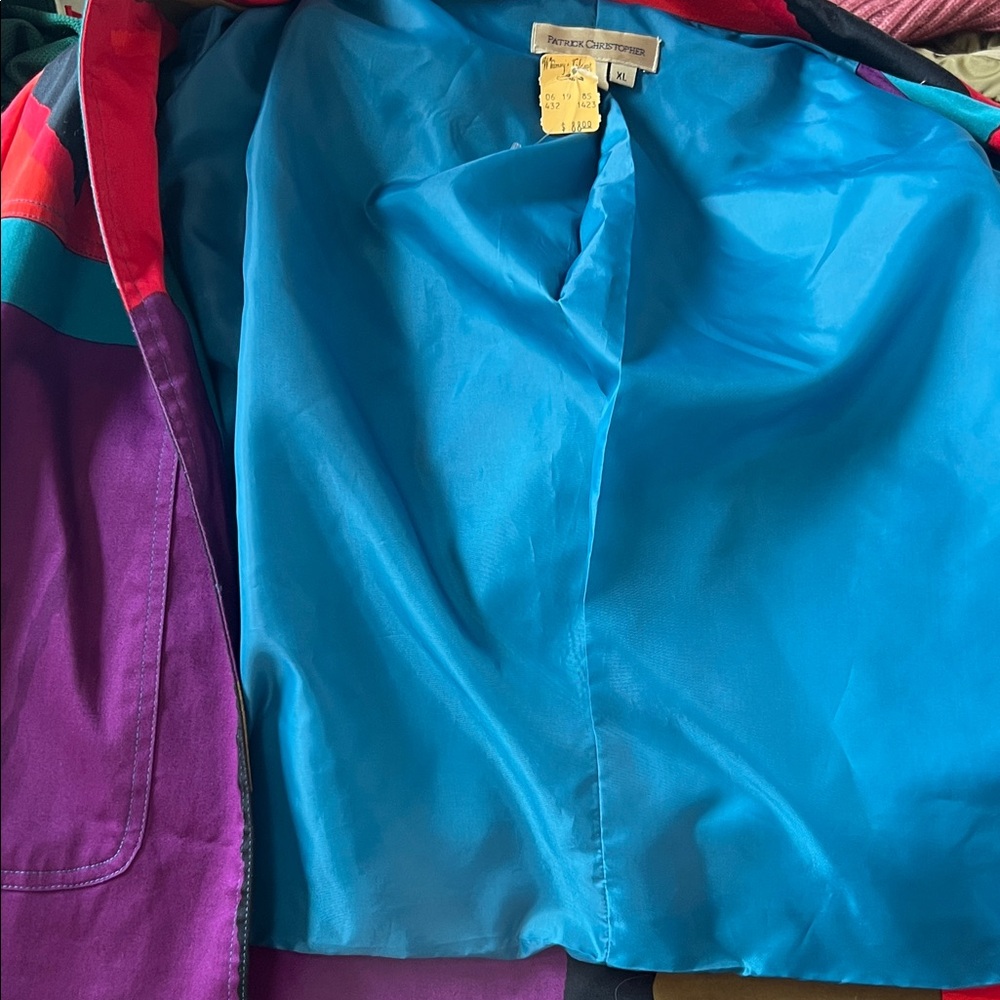 Multicolor Patchwork Women's Blazer vintage stock NWT - Picture 8 of 10